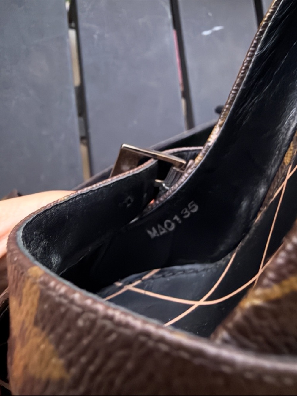 Louis Vuitton Dark Brown Monogram Mary Jane Pumps - Picture 4 of 4